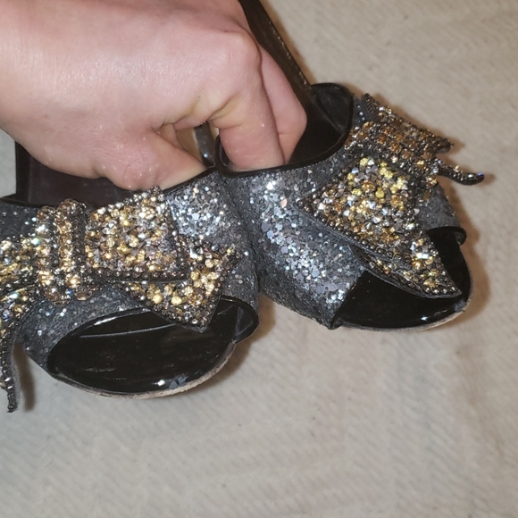 Miu Miu prada glitter mules shoes size 8 - Picture 7 of 11